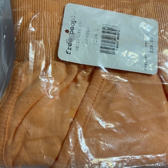 Free People Get Set Short Electric Orange French Terry Cotton Pockets Large L - Picture 3 of 9